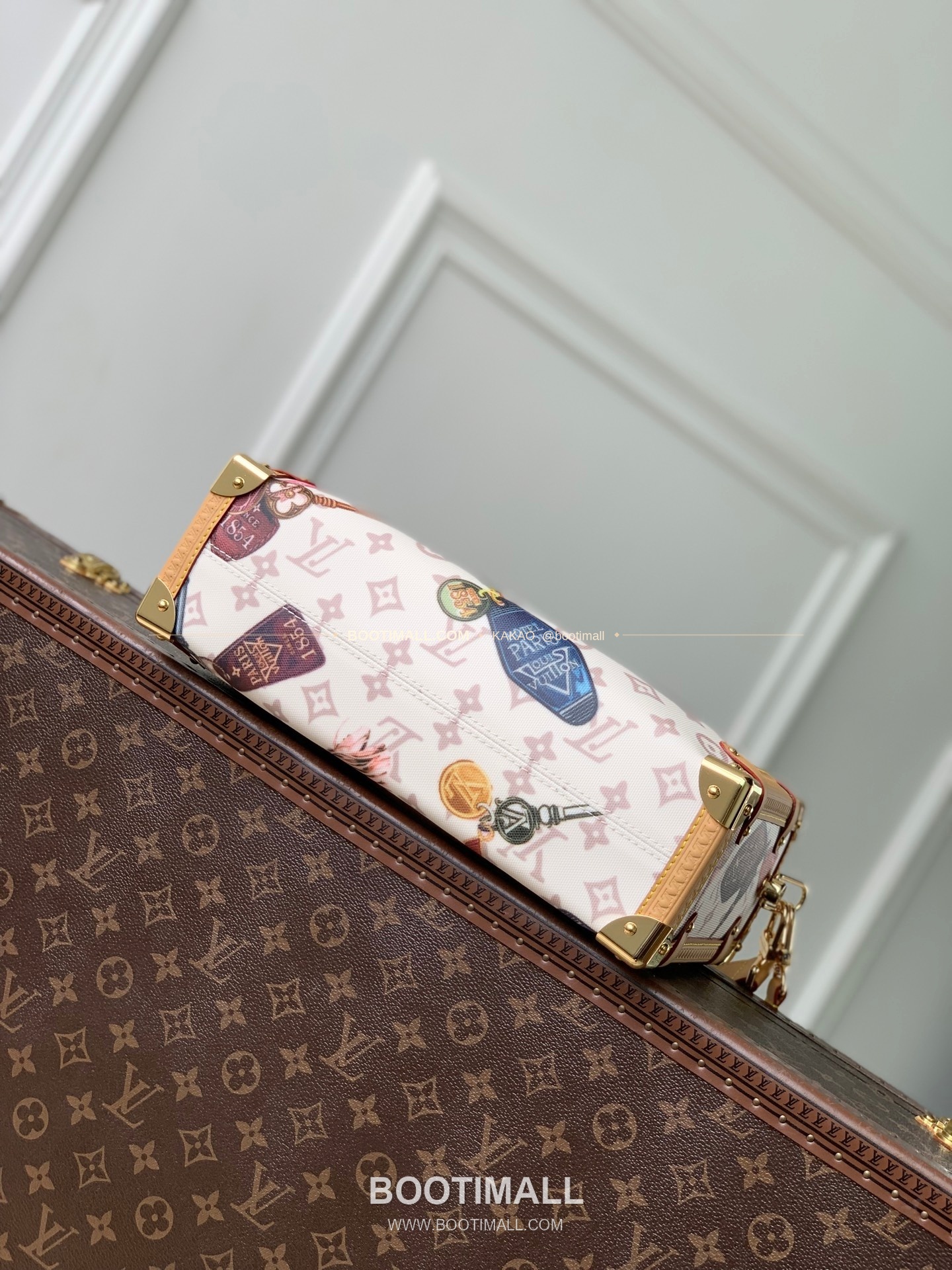 루이비통 사이드 트렁크 라지 모노그램 듄 캔버스 키 패턴 브라운 숄더백 Louis Vuitton Side Trunk Large Monogram Dune Canvas Key Pattern Brown Shoulder Bag M29355 30cm 4