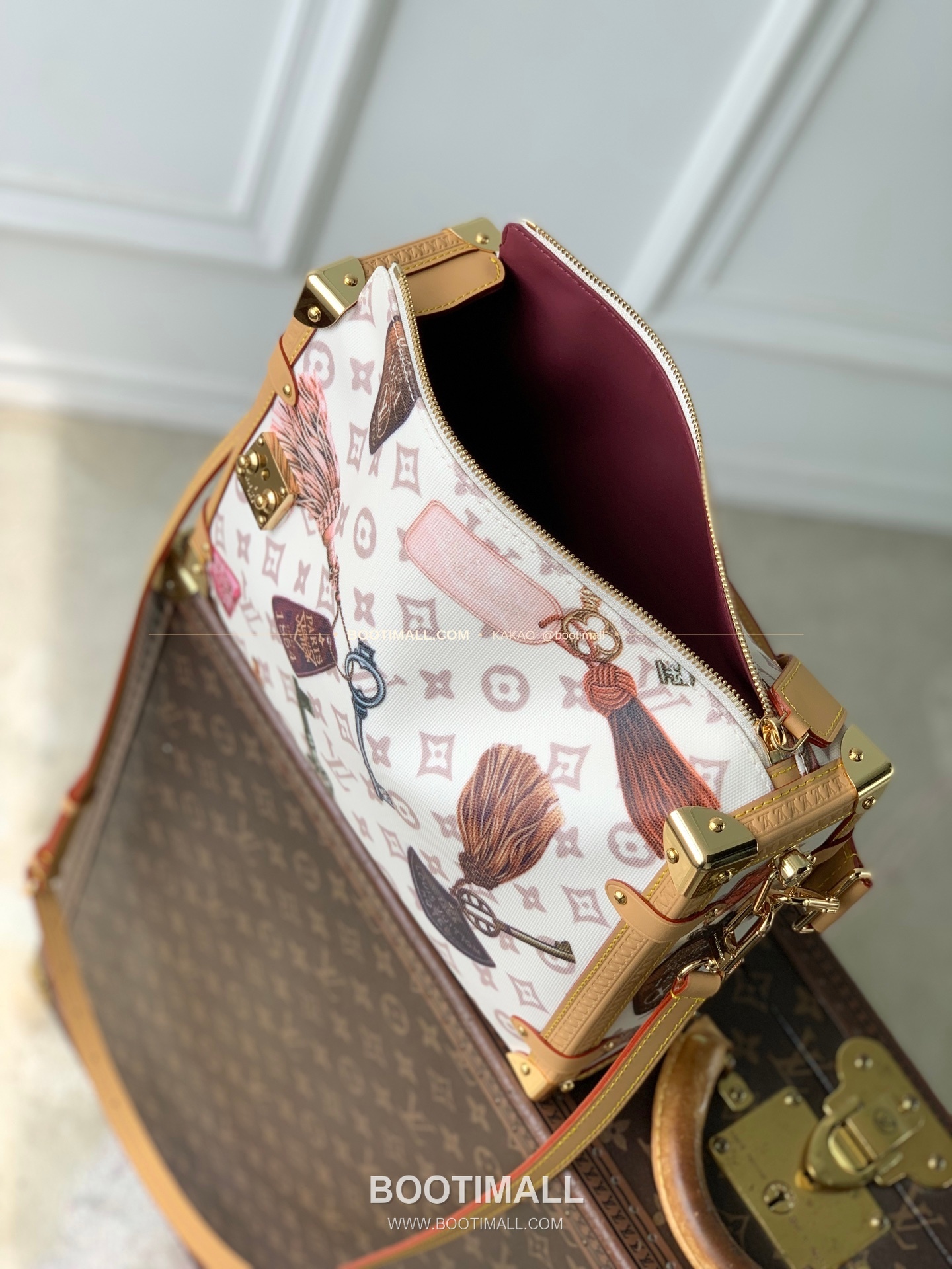 루이비통 사이드 트렁크 라지 모노그램 듄 캔버스 키 패턴 브라운 숄더백 Louis Vuitton Side Trunk Large Monogram Dune Canvas Key Pattern Brown Shoulder Bag M29355 30cm 10