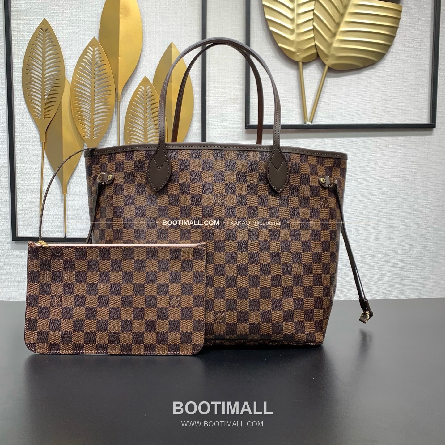루이비통 네버풀 미디움 다미에 에벤 캔버스 브라운 토트백 Louis Vuitton Neverfull Medium Damier Ebene Canvas Brown Tote Bag N41603 31cm 1