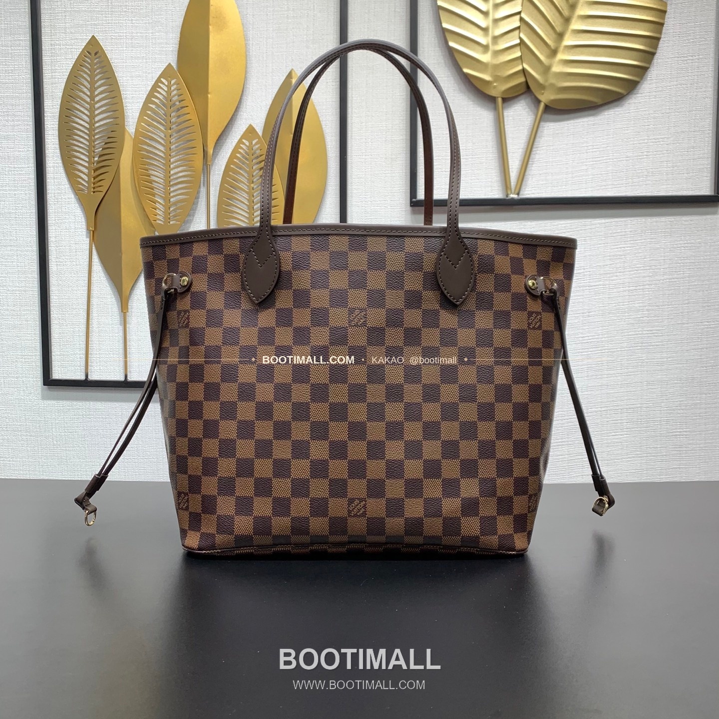 루이비통 네버풀 미디움 다미에 에벤 캔버스 브라운 토트백 Louis Vuitton Neverfull Medium Damier Ebene Canvas Brown Tote Bag N41603 31cm 2
