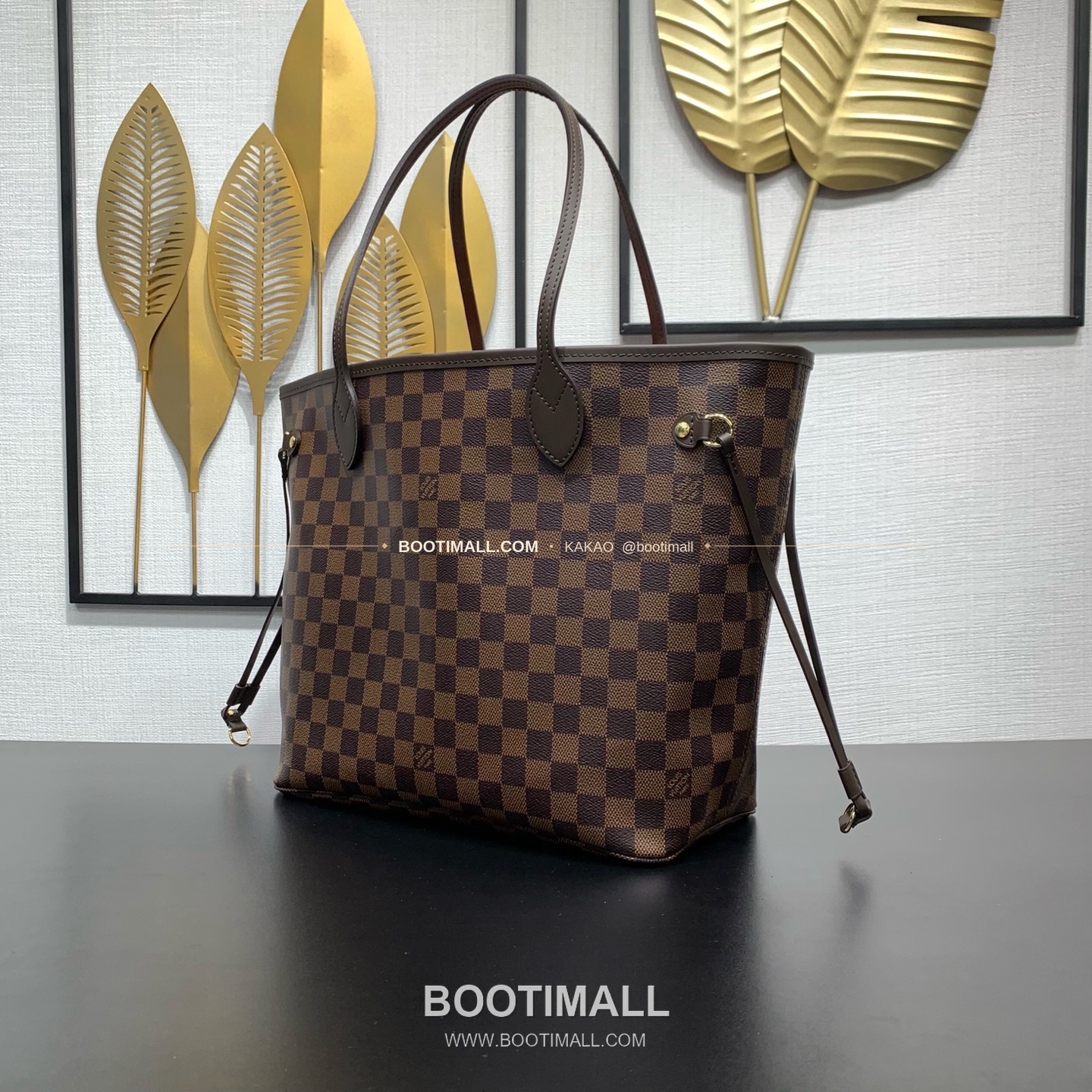 루이비통 네버풀 미디움 다미에 에벤 캔버스 브라운 토트백 Louis Vuitton Neverfull Medium Damier Ebene Canvas Brown Tote Bag N41603 31cm 3