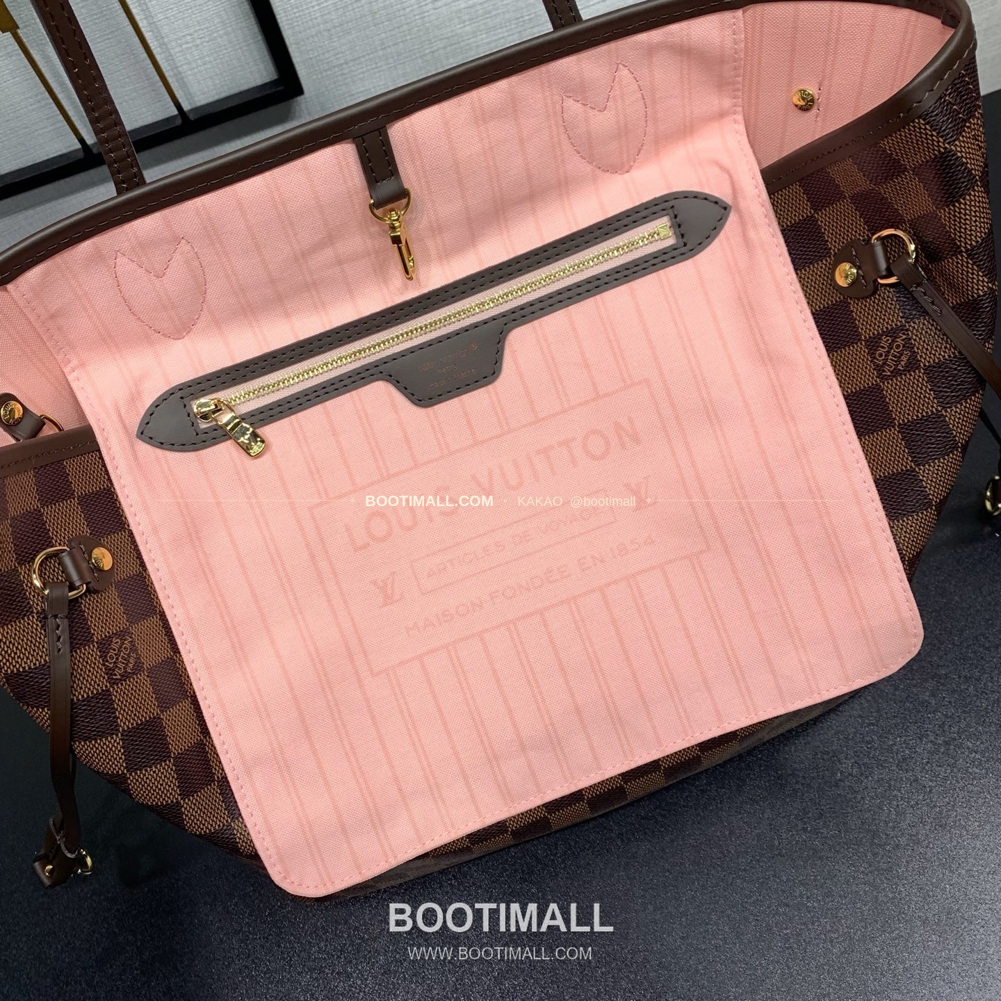 루이비통 네버풀 미디움 다미에 에벤 캔버스 브라운 토트백 Louis Vuitton Neverfull Medium Damier Ebene Canvas Brown Tote Bag N41603 31cm 6