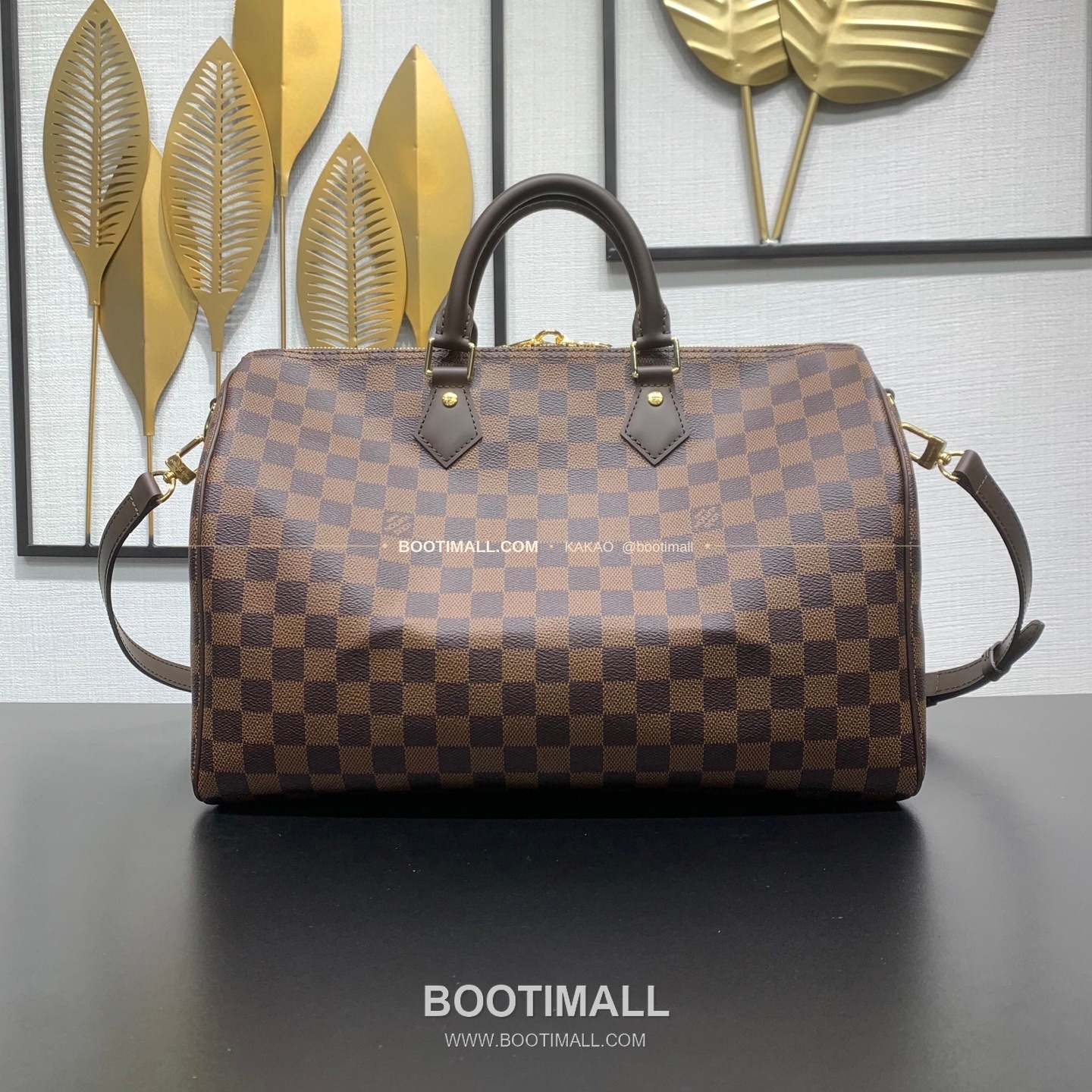 루이비통 스피디 반둘리에 35 다미에 에벤 캔버스 브라운 더플백 Louis Vuitton Speedy Bandouliere 35 Damier Ebene Canvas Brown Duffle Bag N40591 35cm 2