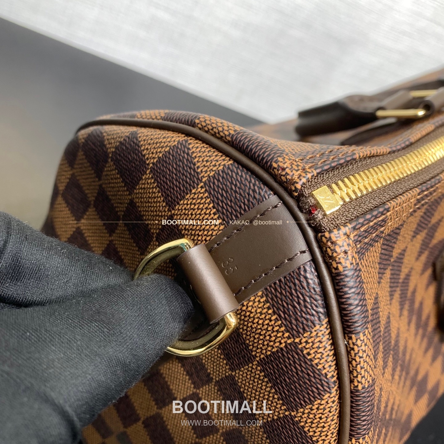 루이비통 스피디 반둘리에 35 다미에 에벤 캔버스 브라운 더플백 Louis Vuitton Speedy Bandouliere 35 Damier Ebene Canvas Brown Duffle Bag N40591 35cm 9