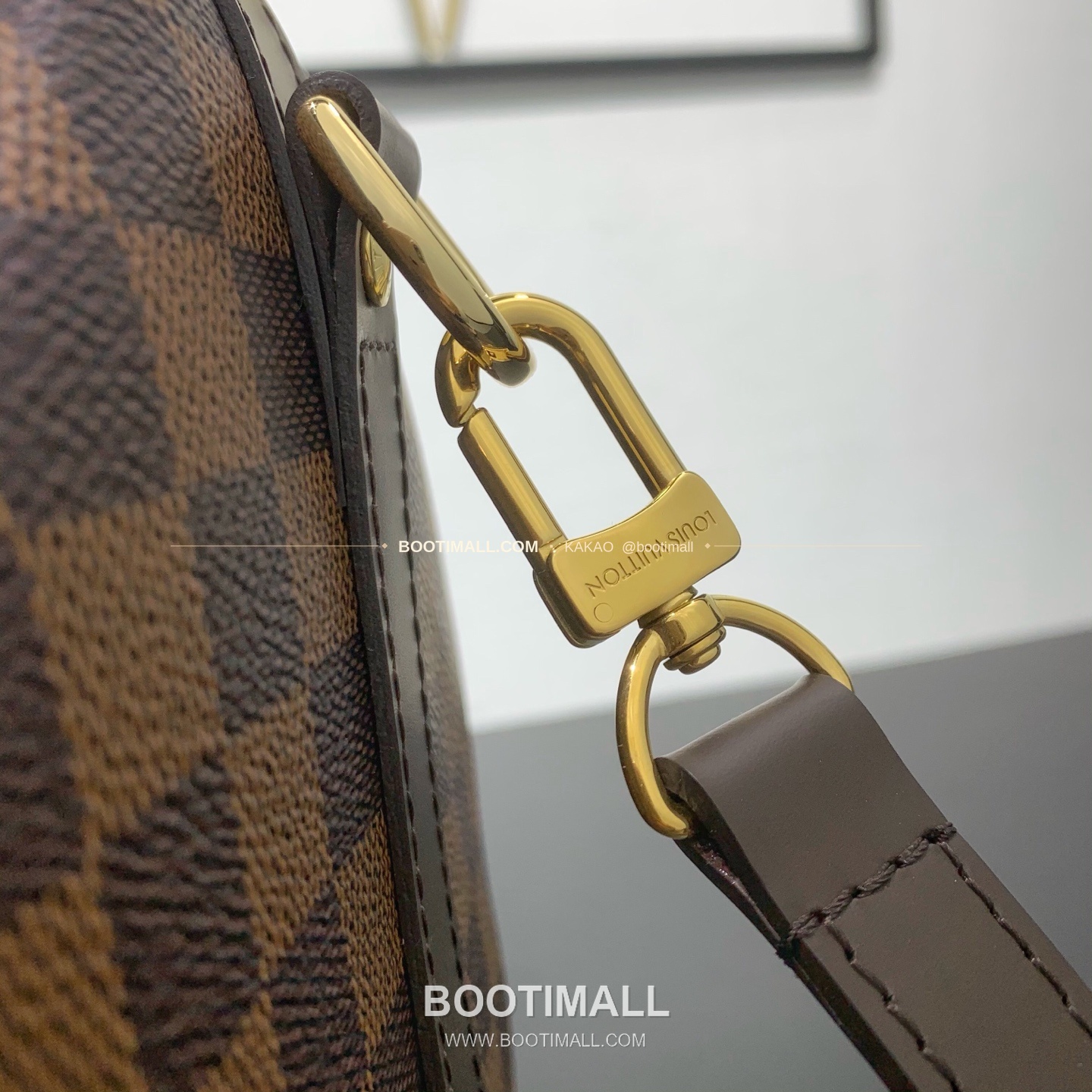 루이비통 스피디 반둘리에 35 다미에 에벤 캔버스 브라운 더플백 Louis Vuitton Speedy Bandouliere 35 Damier Ebene Canvas Brown Duffle Bag N40591 35cm 12