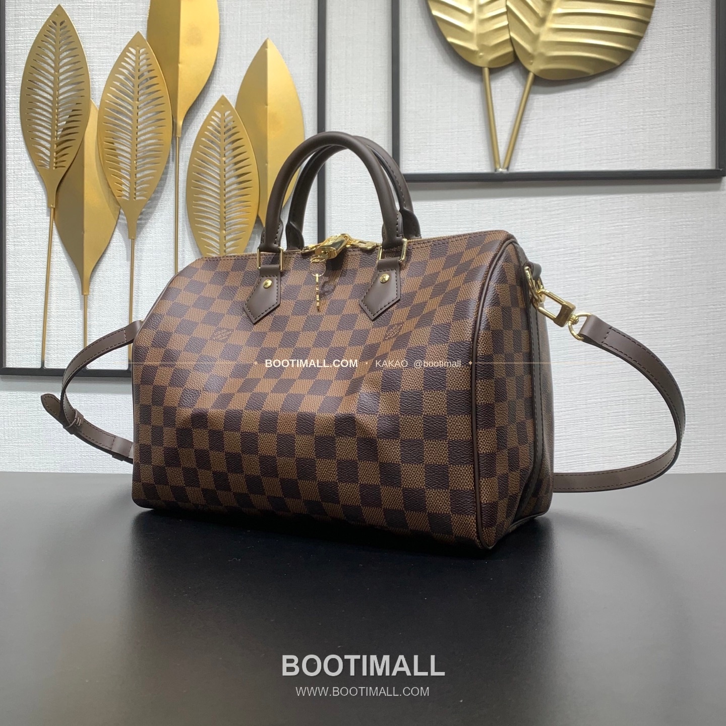 루이비통 스피디 반둘리에 30 다미에 에벤 캔버스 브라운 더플백 Louis Vuitton Speedy Bandouliere 30 Damier Ebene Canvas Brown Duffle Bag N40590 30cm 3