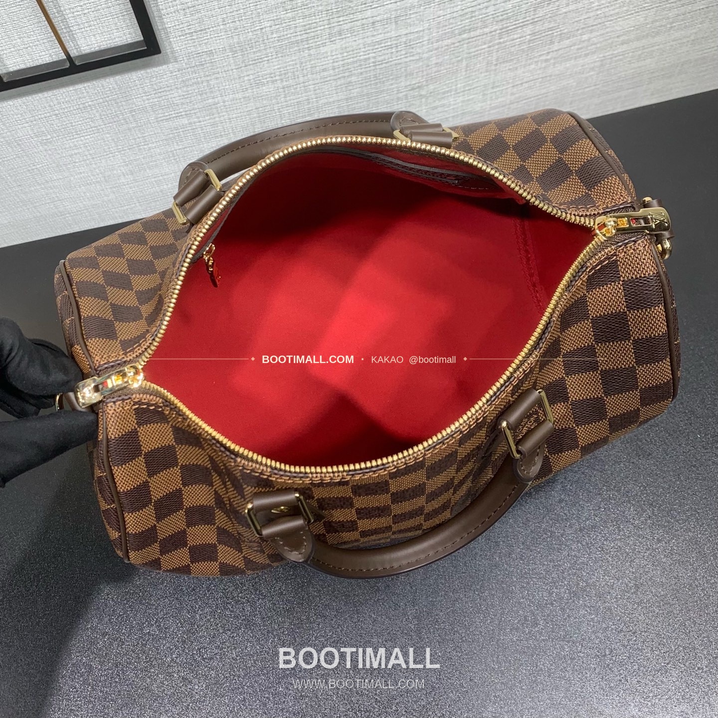 루이비통 스피디 반둘리에 30 다미에 에벤 캔버스 브라운 더플백 Louis Vuitton Speedy Bandouliere 30 Damier Ebene Canvas Brown Duffle Bag N40590 30cm 5