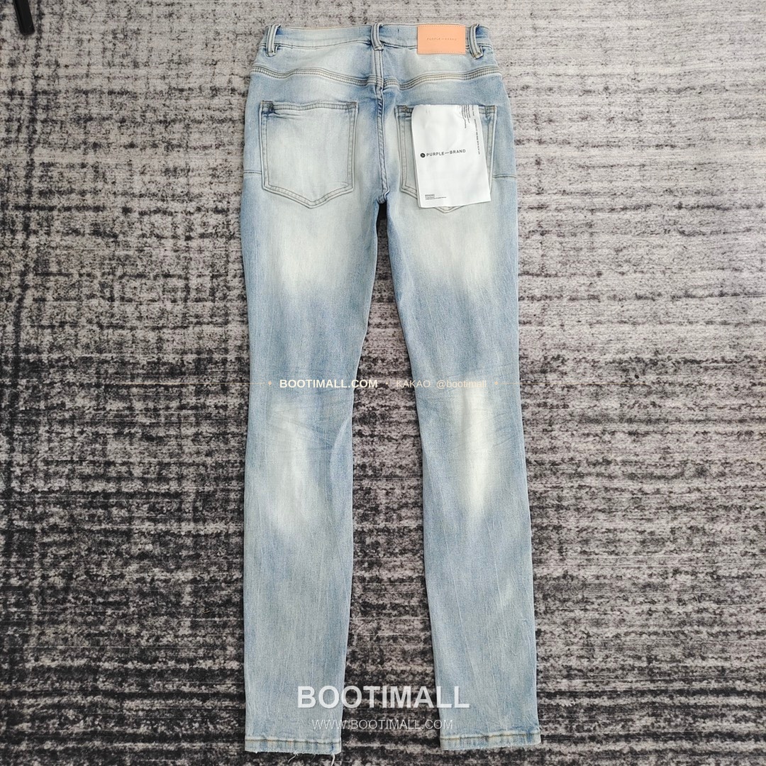 퍼플브랜드 코튼 디스트레스 슬림핏 데님 팬츠 PURPLE BRAND Cotton Distressed Slim Fit Denim Pants PU104000 2