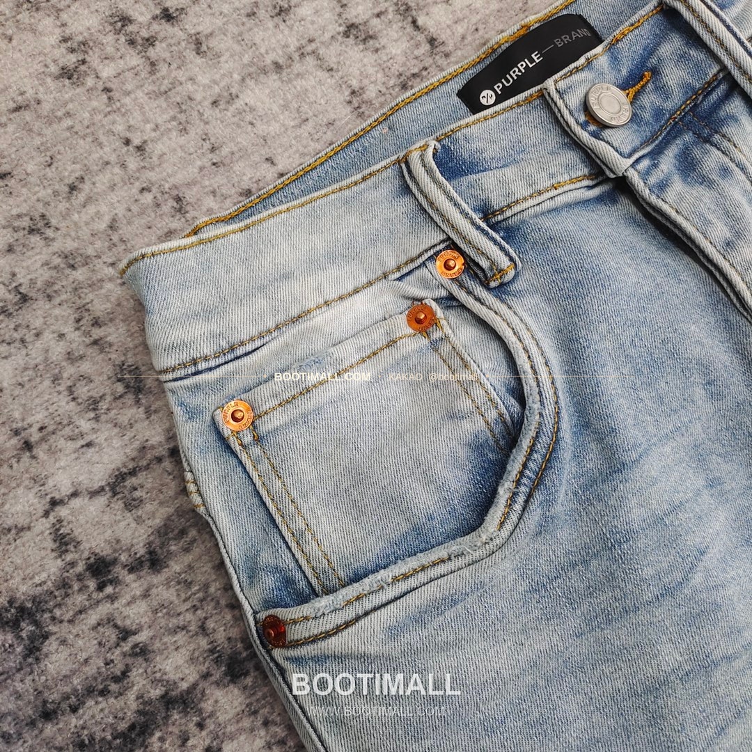 퍼플브랜드 코튼 디스트레스 슬림핏 데님 팬츠 PURPLE BRAND Cotton Distressed Slim Fit Denim Pants PU104000 3