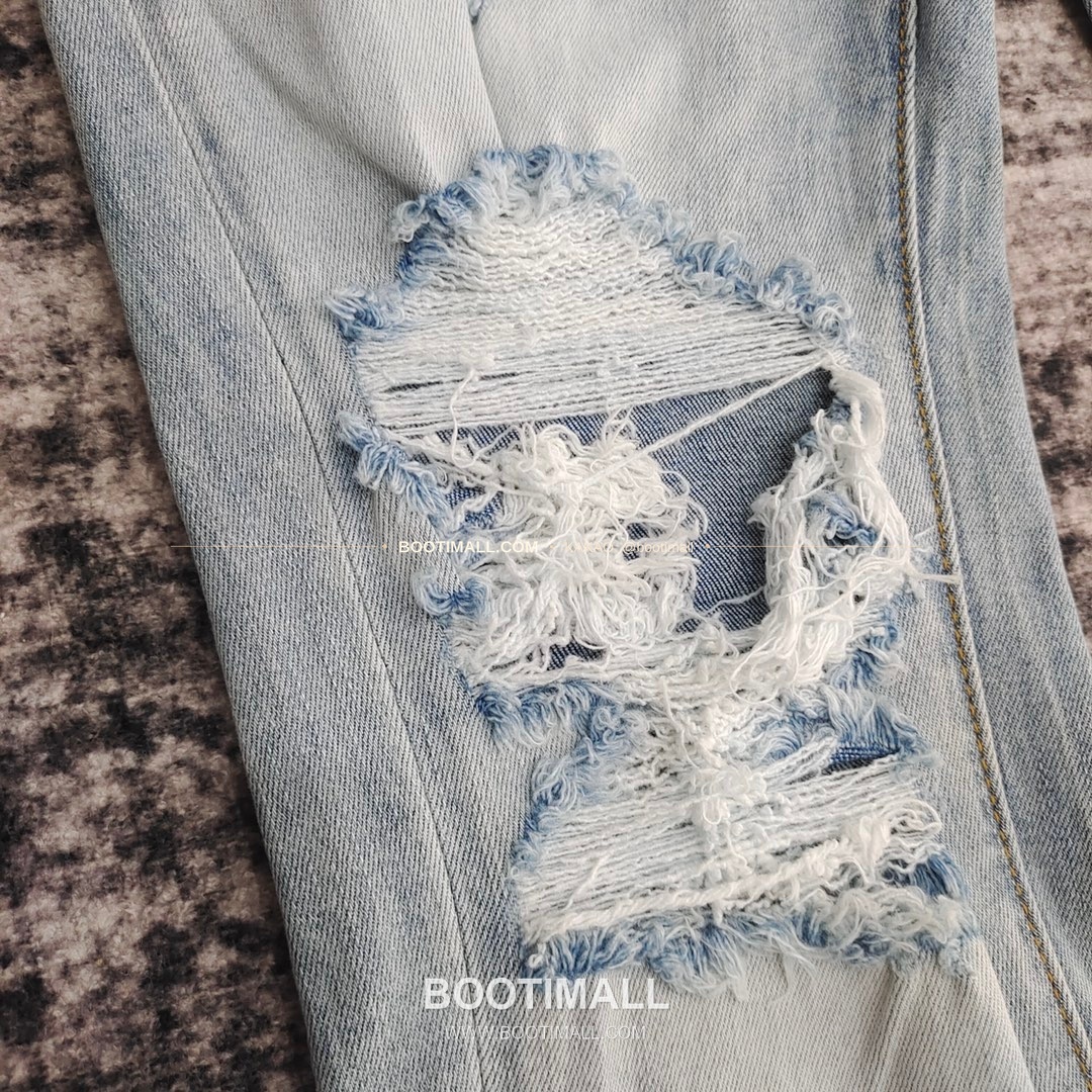 퍼플브랜드 코튼 디스트레스 슬림핏 데님 팬츠 PURPLE BRAND Cotton Distressed Slim Fit Denim Pants PU104000 5