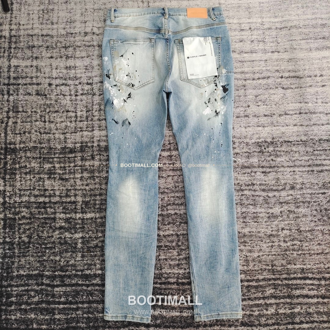 퍼플브랜드 코튼 디스트레스 슬림핏 데님 팬츠 PURPLE BRAND Cotton Distressed Slim Fit Denim Pants PU105000 2