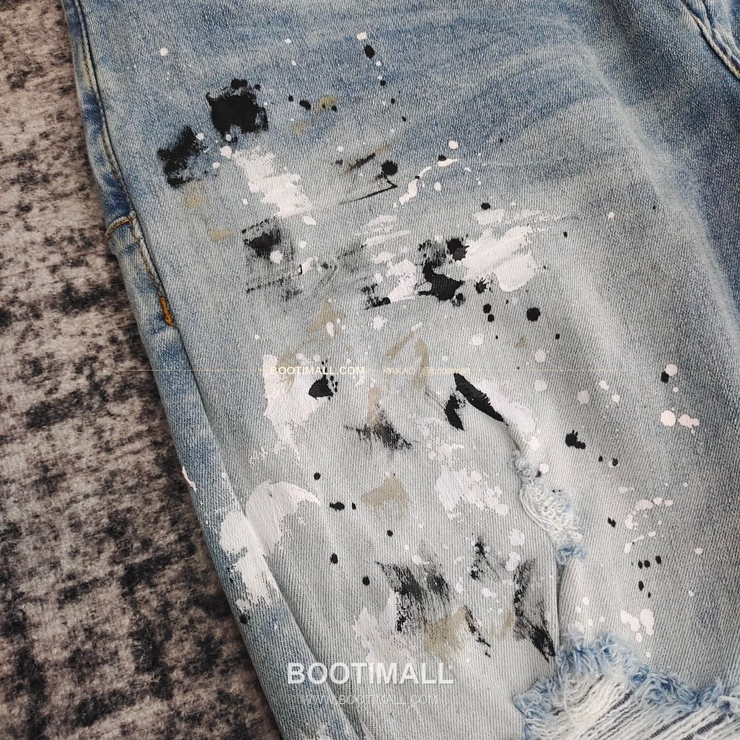 퍼플브랜드 코튼 디스트레스 슬림핏 데님 팬츠 PURPLE BRAND Cotton Distressed Slim Fit Denim Pants PU105000 4