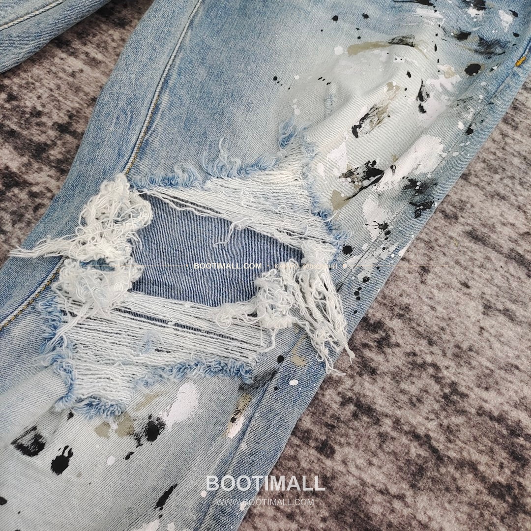 퍼플브랜드 코튼 디스트레스 슬림핏 데님 팬츠 PURPLE BRAND Cotton Distressed Slim Fit Denim Pants PU105000 6