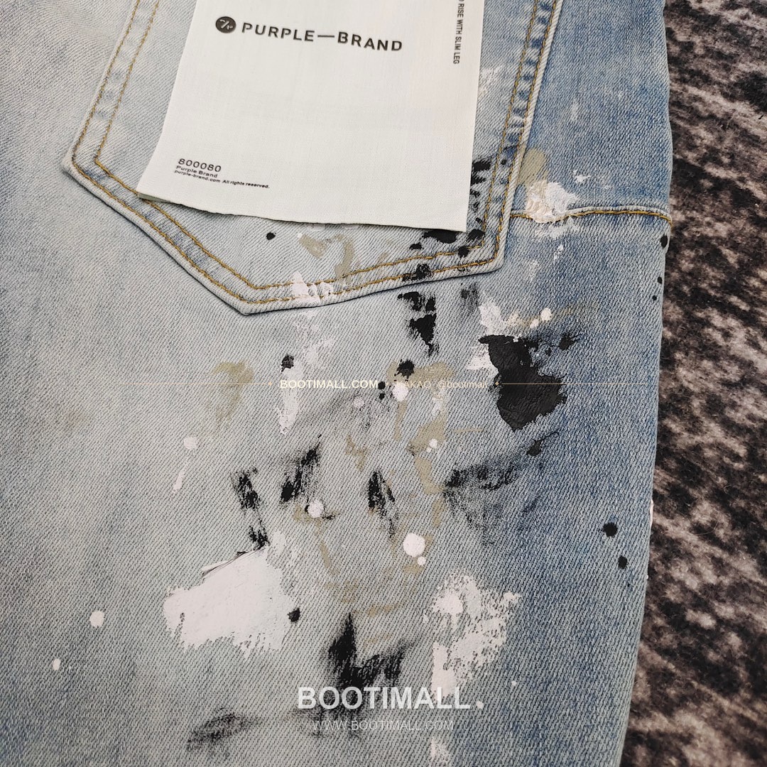 퍼플브랜드 코튼 디스트레스 슬림핏 데님 팬츠 PURPLE BRAND Cotton Distressed Slim Fit Denim Pants PU105000 9