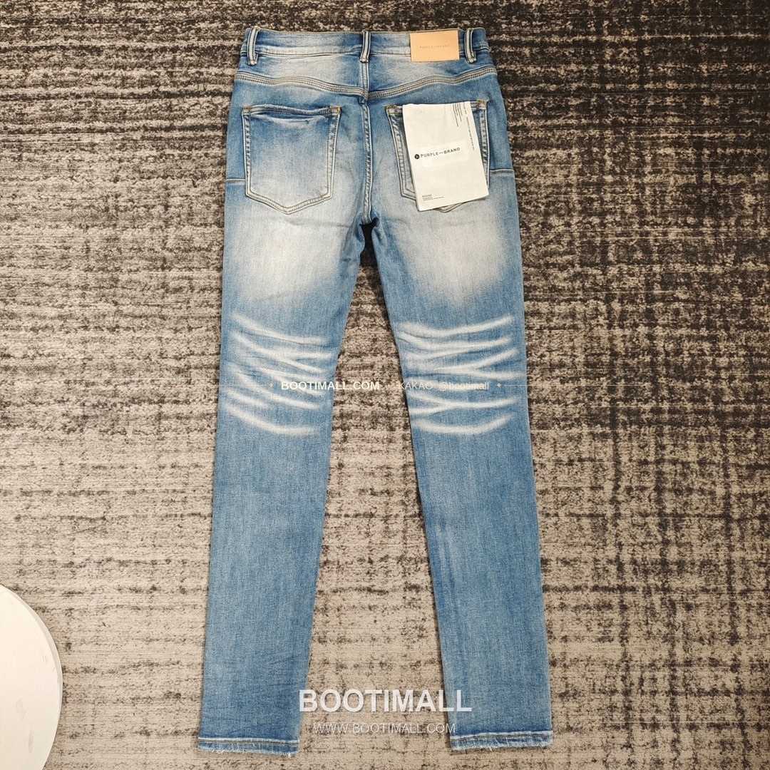 퍼플브랜드 코튼 디스트레스 슬림핏 데님 팬츠 PURPLE BRAND Cotton Distressed Slim Fit Denim Pants PU007800 2