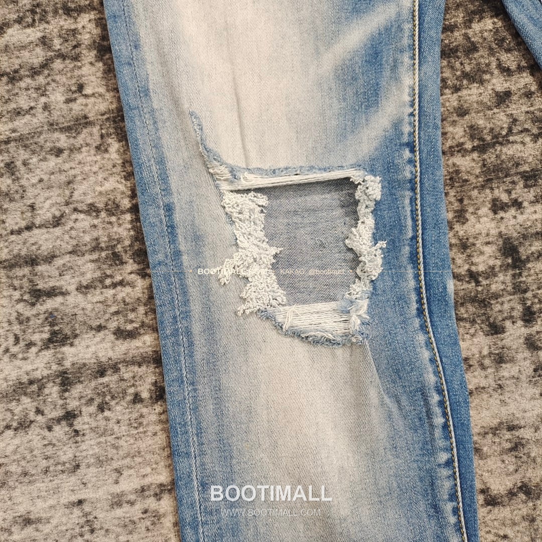 퍼플브랜드 코튼 디스트레스 슬림핏 데님 팬츠 PURPLE BRAND Cotton Distressed Slim Fit Denim Pants PU007800 5