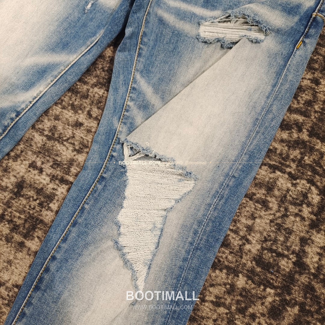 퍼플브랜드 코튼 디스트레스 슬림핏 데님 팬츠 PURPLE BRAND Cotton Distressed Slim Fit Denim Pants PU007800 6