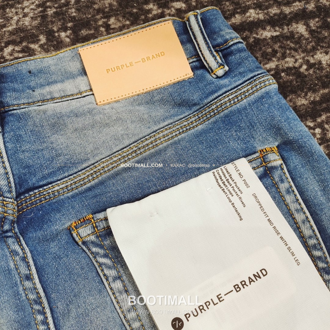 퍼플브랜드 코튼 디스트레스 슬림핏 데님 팬츠 PURPLE BRAND Cotton Distressed Slim Fit Denim Pants PU007800 8
