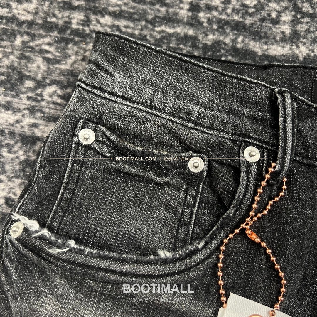퍼플브랜드 코튼 디스트레스 슬림핏 남성 데님 팬츠 PURPLE BRAND Cotton Distressed Slim Fit Denim Pants PU006400 4