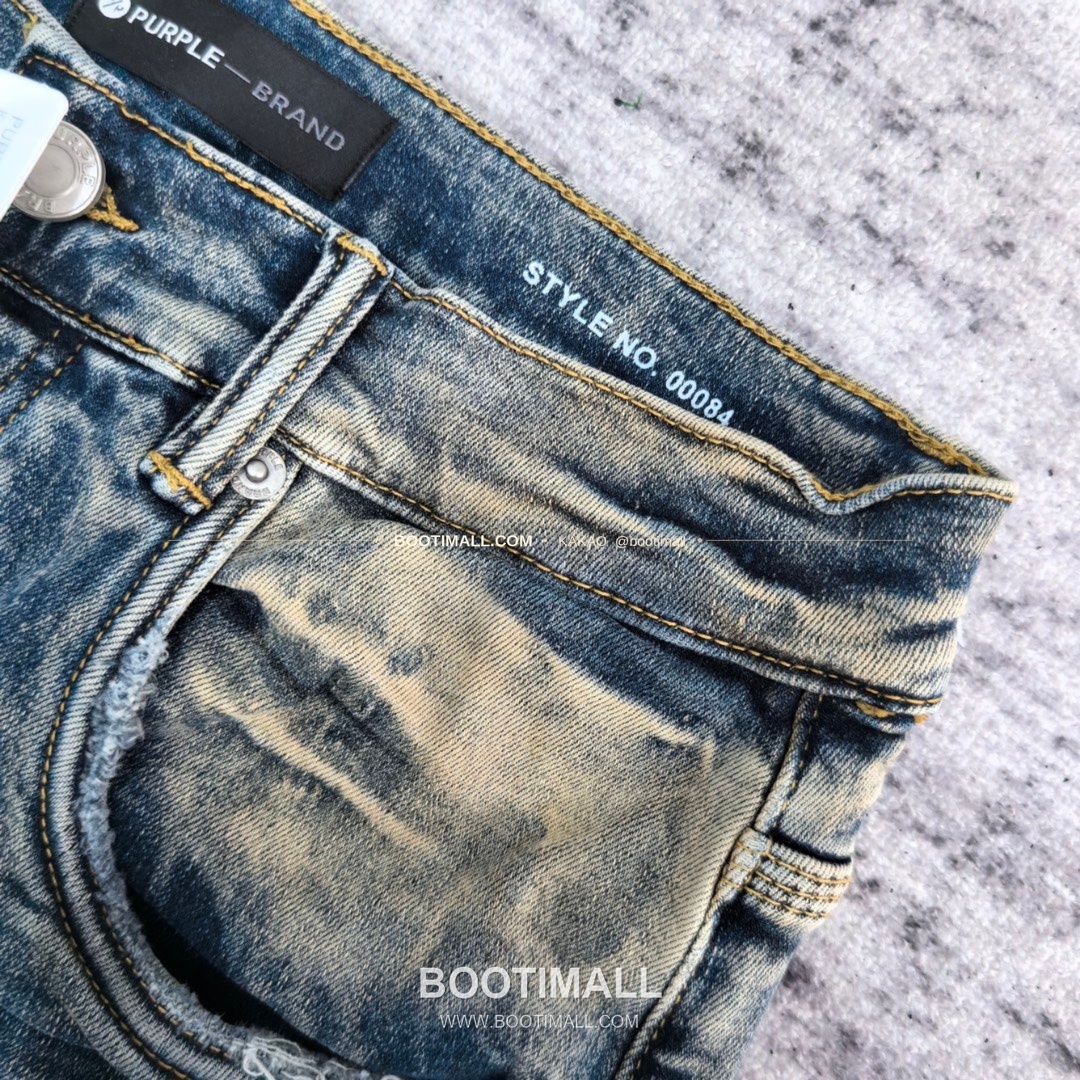 퍼플브랜드 코튼 디스트레스 슬림핏 남성 데님 팬츠 PURPLE BRAND Cotton Distressed Slim Fit Denim Pants PU2023008400 4