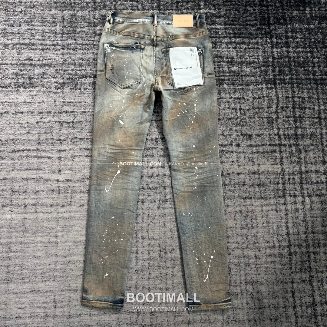 퍼플브랜드 코튼 디스트레스 슬림핏 남성 데님 팬츠 PURPLE BRAND Cotton Distressed Slim Fit Denim Pants PU20231600 2