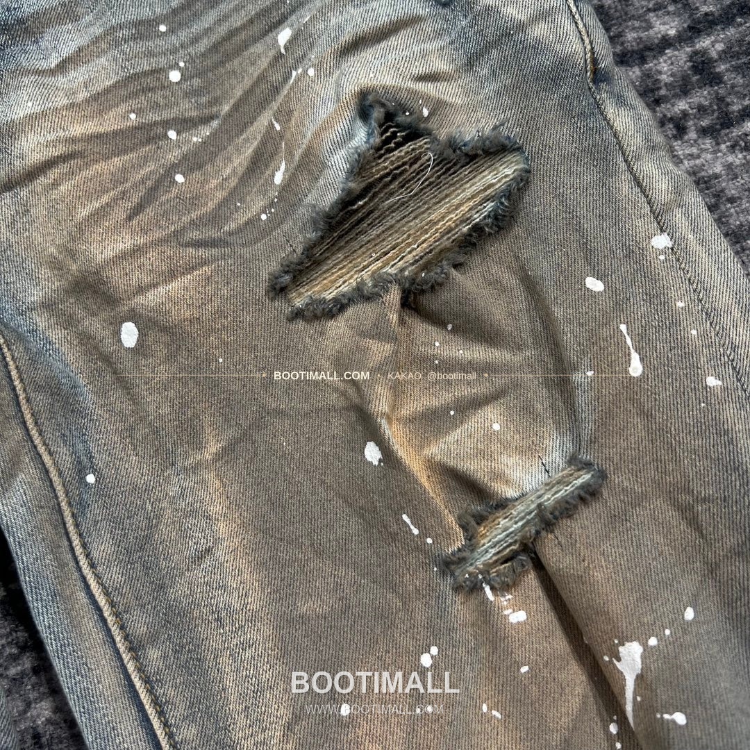 퍼플브랜드 코튼 디스트레스 슬림핏 남성 데님 팬츠 PURPLE BRAND Cotton Distressed Slim Fit Denim Pants PU20231600 6