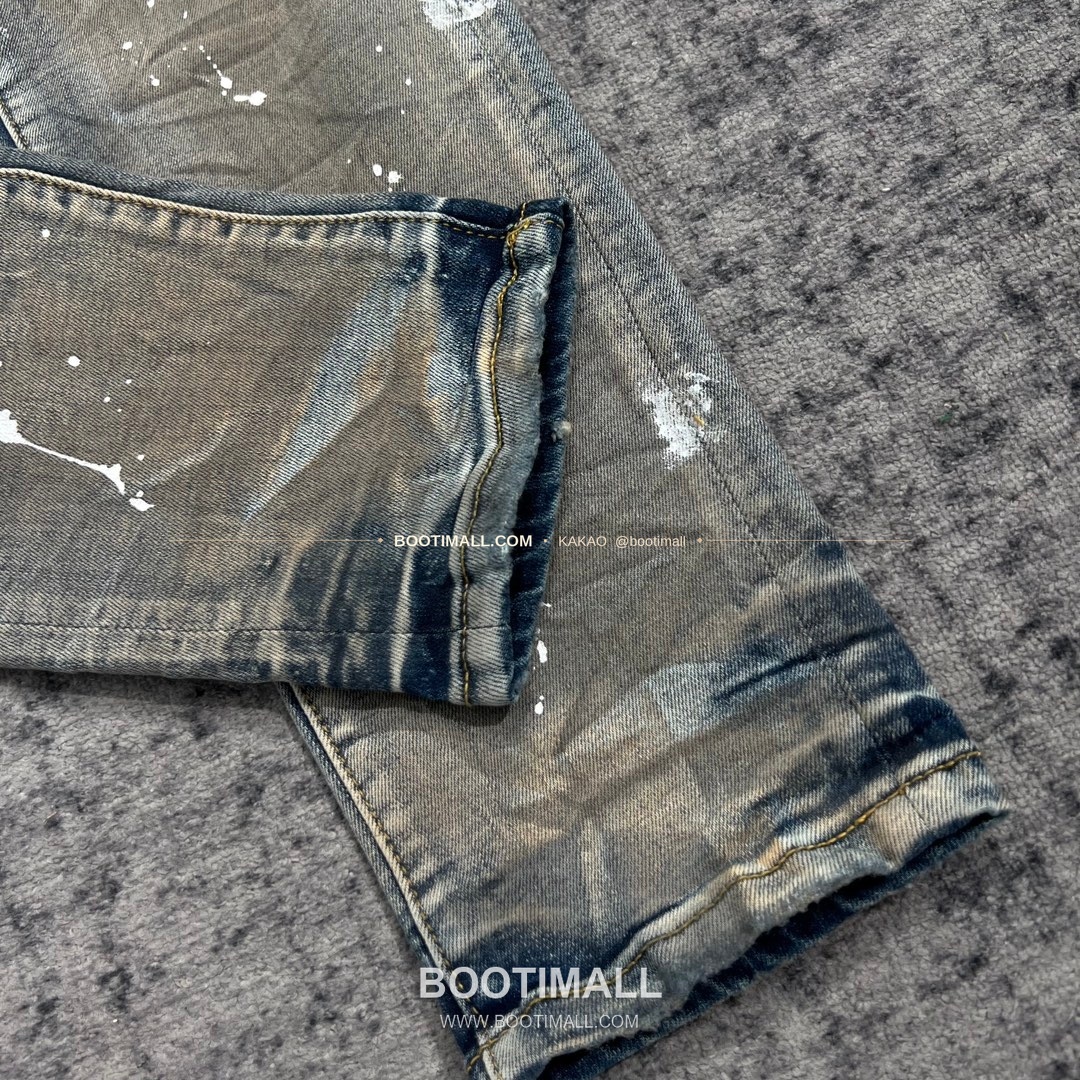 퍼플브랜드 코튼 디스트레스 슬림핏 남성 데님 팬츠 PURPLE BRAND Cotton Distressed Slim Fit Denim Pants PU20231600 8