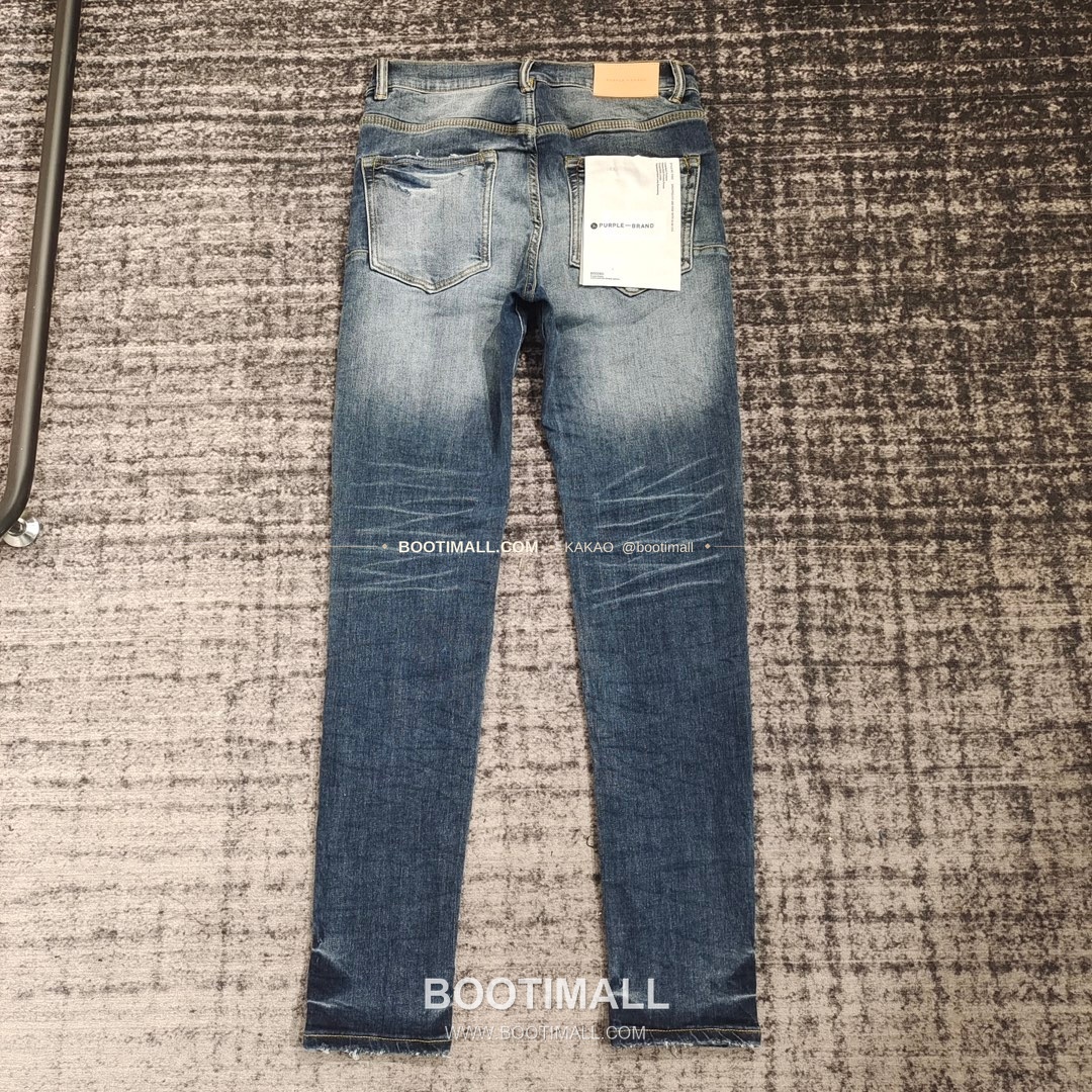 퍼플브랜드 코튼 디스트레스 슬림핏 남성 데님 팬츠 PURPLE BRAND Cotton Distressed Slim Fit Denim Pants PU007100 2