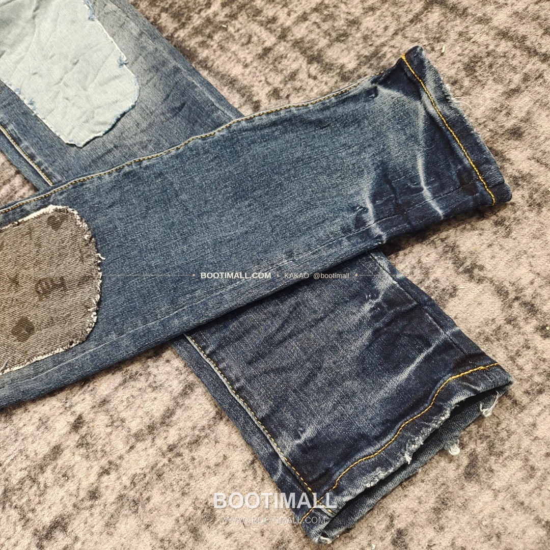 퍼플브랜드 코튼 디스트레스 슬림핏 남성 데님 팬츠 PURPLE BRAND Cotton Distressed Slim Fit Denim Pants PU007100 8