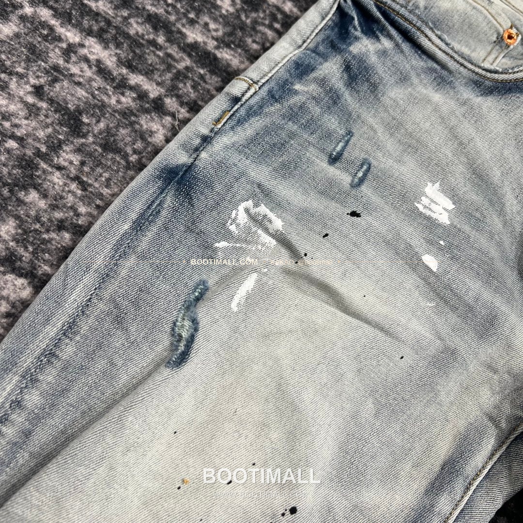 퍼플브랜드 코튼 디스트레스 슬림핏 데님 팬츠 PURPLE BRAND Cotton Distressed Slim Fit Denim Pants PU005900 5