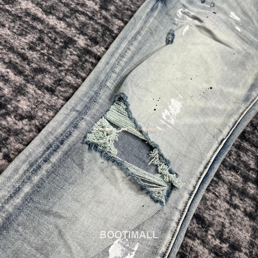 퍼플브랜드 코튼 디스트레스 슬림핏 데님 팬츠 PURPLE BRAND Cotton Distressed Slim Fit Denim Pants PU005900 6