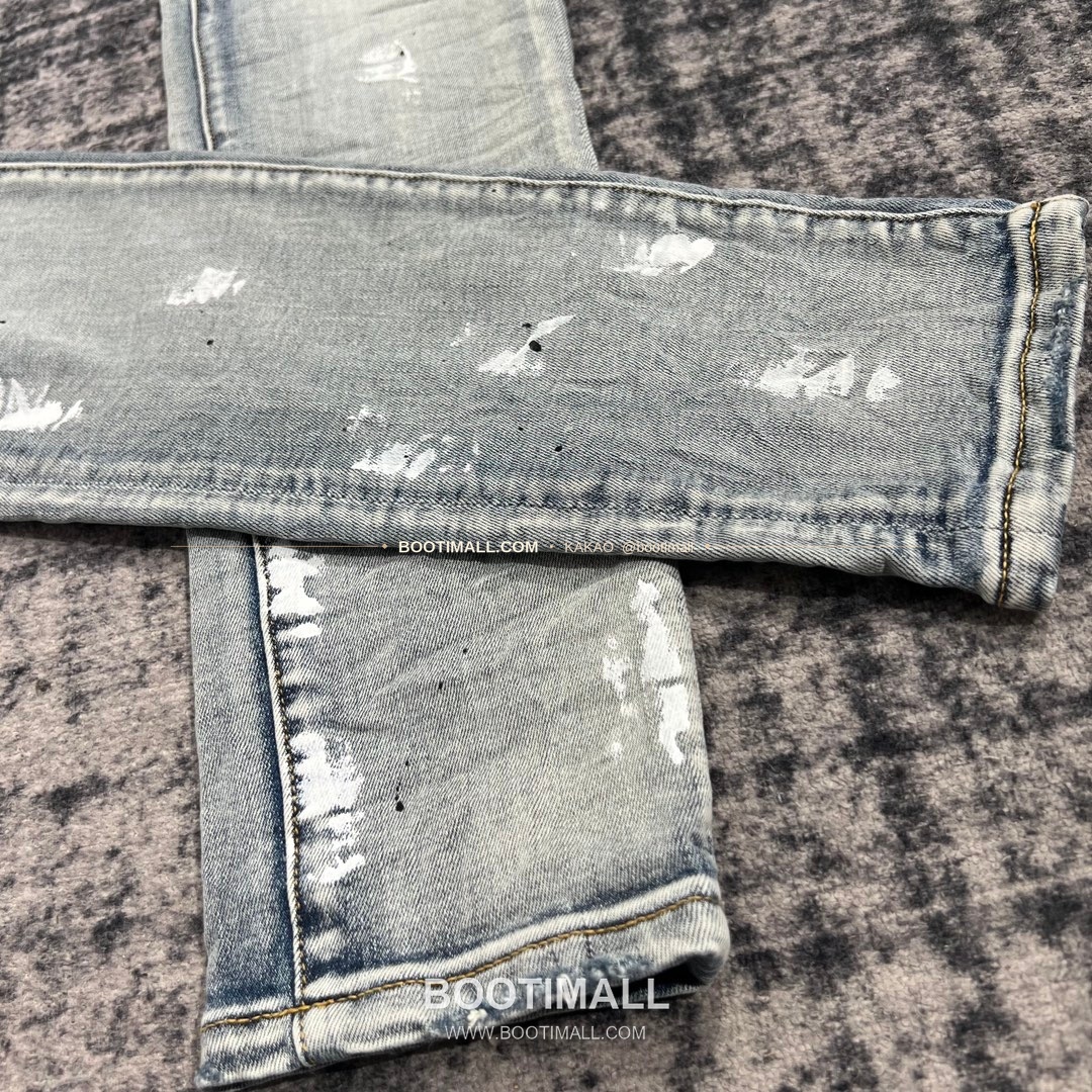 퍼플브랜드 코튼 디스트레스 슬림핏 데님 팬츠 PURPLE BRAND Cotton Distressed Slim Fit Denim Pants PU005900 8