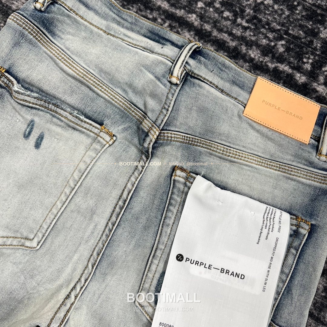 퍼플브랜드 코튼 디스트레스 슬림핏 데님 팬츠 PURPLE BRAND Cotton Distressed Slim Fit Denim Pants PU005900 9