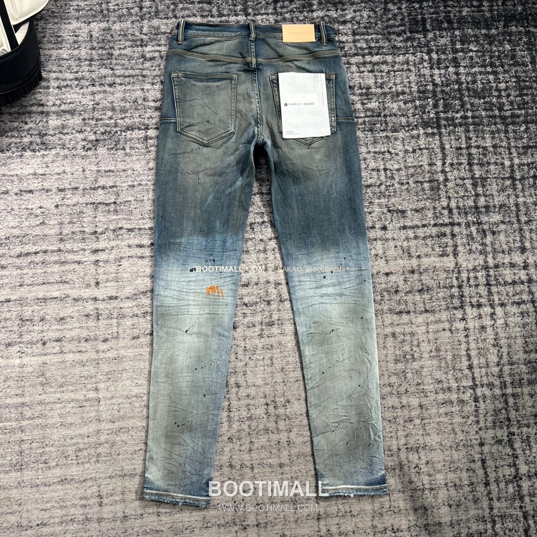 퍼플브랜드 코튼 디스트레스 슬림핏 데님 팬츠 PURPLE BRAND Cotton Distressed Slim Fit Denim Pants PU20233200 2