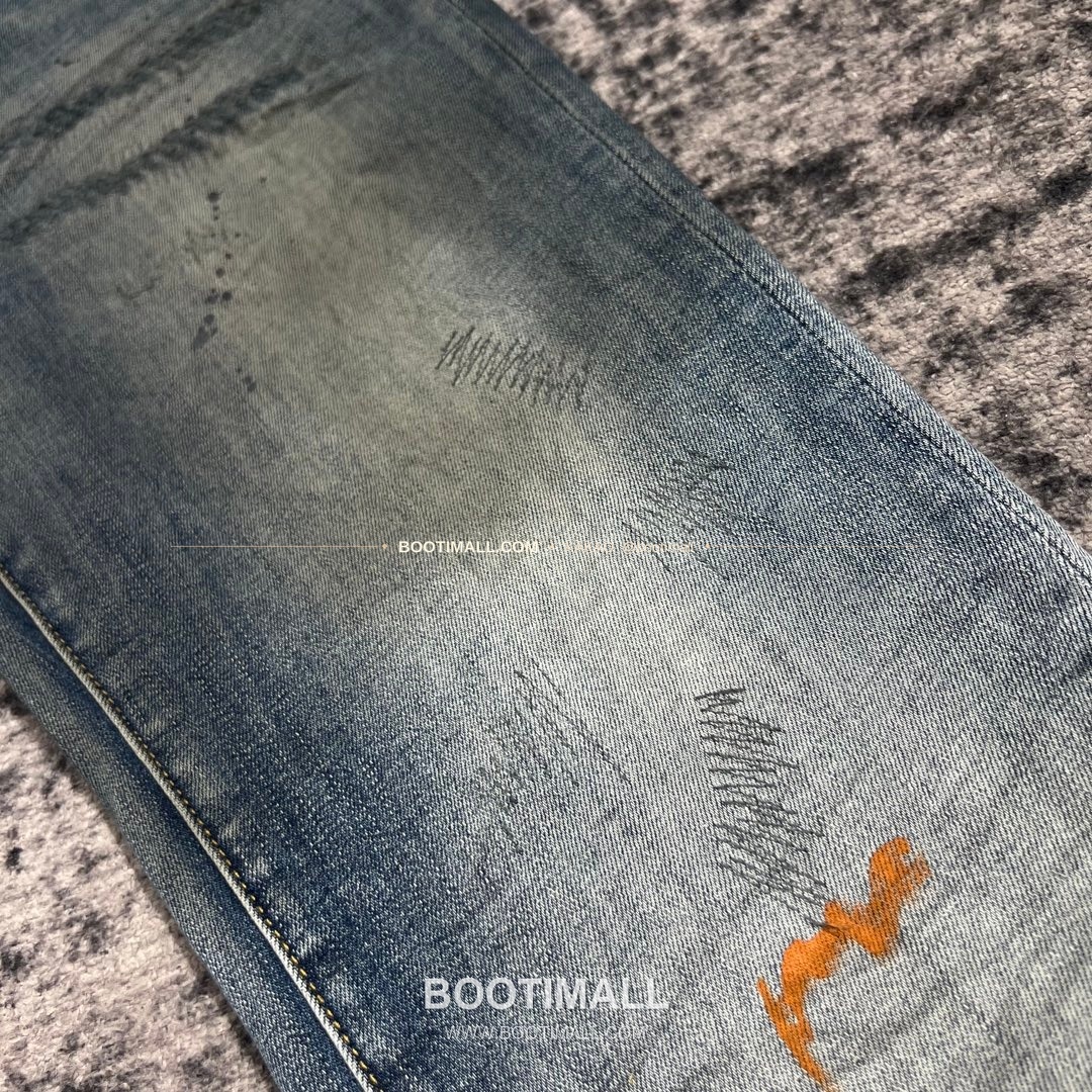 퍼플브랜드 코튼 디스트레스 슬림핏 데님 팬츠 PURPLE BRAND Cotton Distressed Slim Fit Denim Pants PU20233200 7