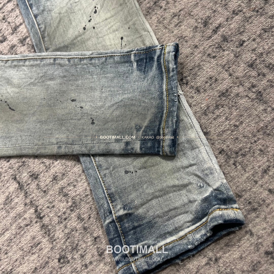 퍼플브랜드 코튼 디스트레스 슬림핏 데님 팬츠 PURPLE BRAND Cotton Distressed Slim Fit Denim Pants PU20233200 8