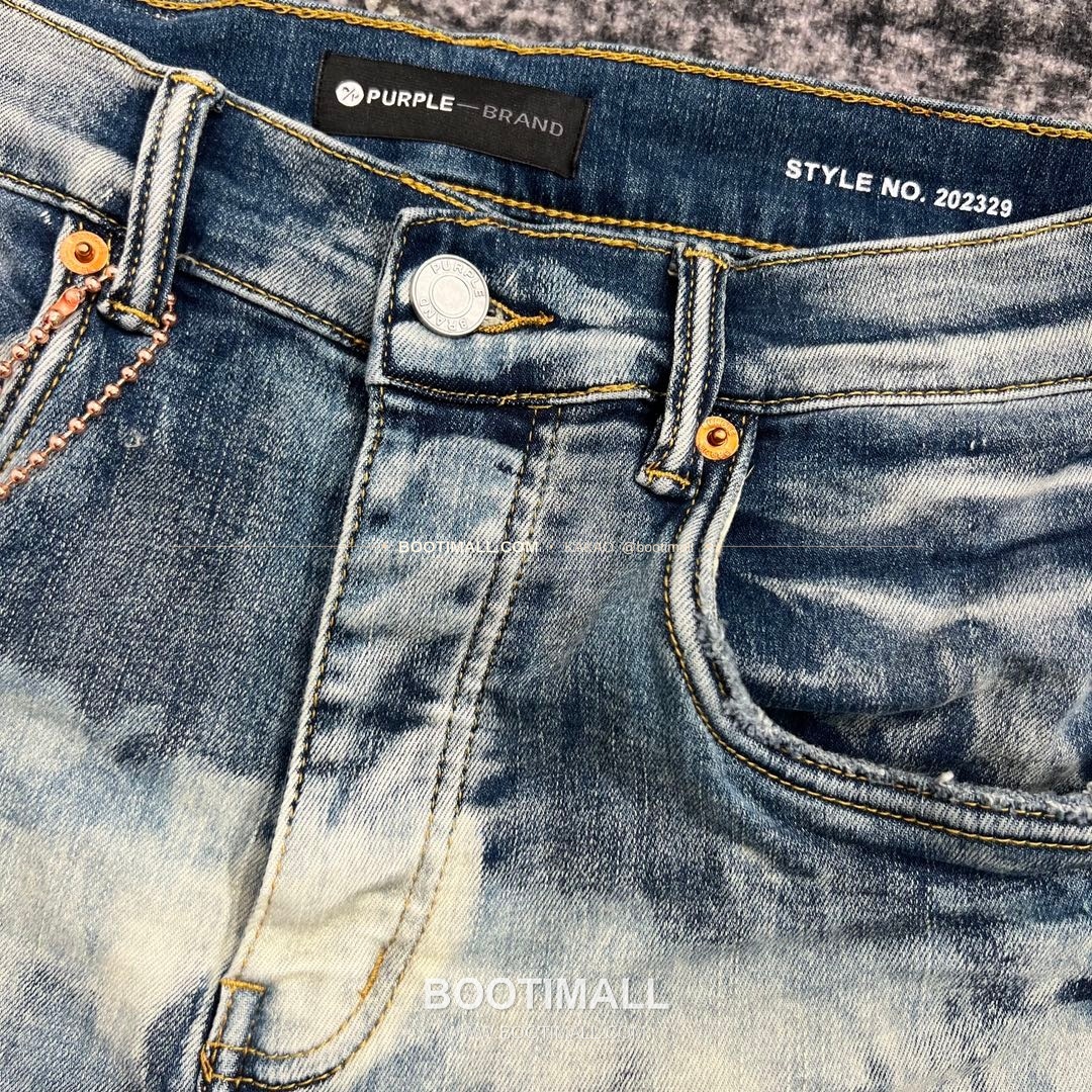 퍼플브랜드 코튼 디스트레스 슬림핏 데님 팬츠 PURPLE BRAND Cotton Distressed Slim Fit Denim Pants PU20232900 3