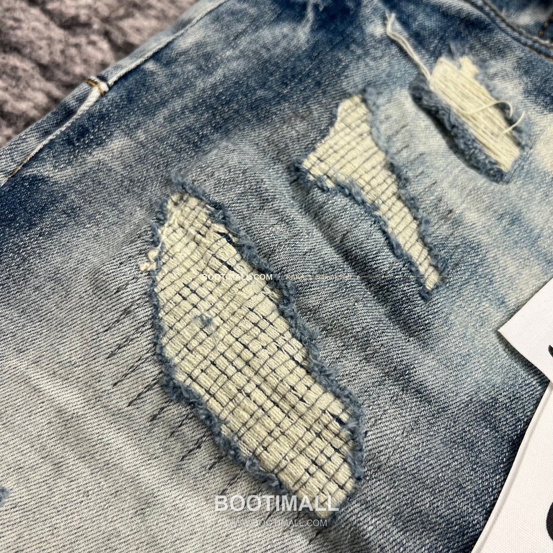 퍼플브랜드 코튼 디스트레스 슬림핏 데님 팬츠 PURPLE BRAND Cotton Distressed Slim Fit Denim Pants PU20232900 5