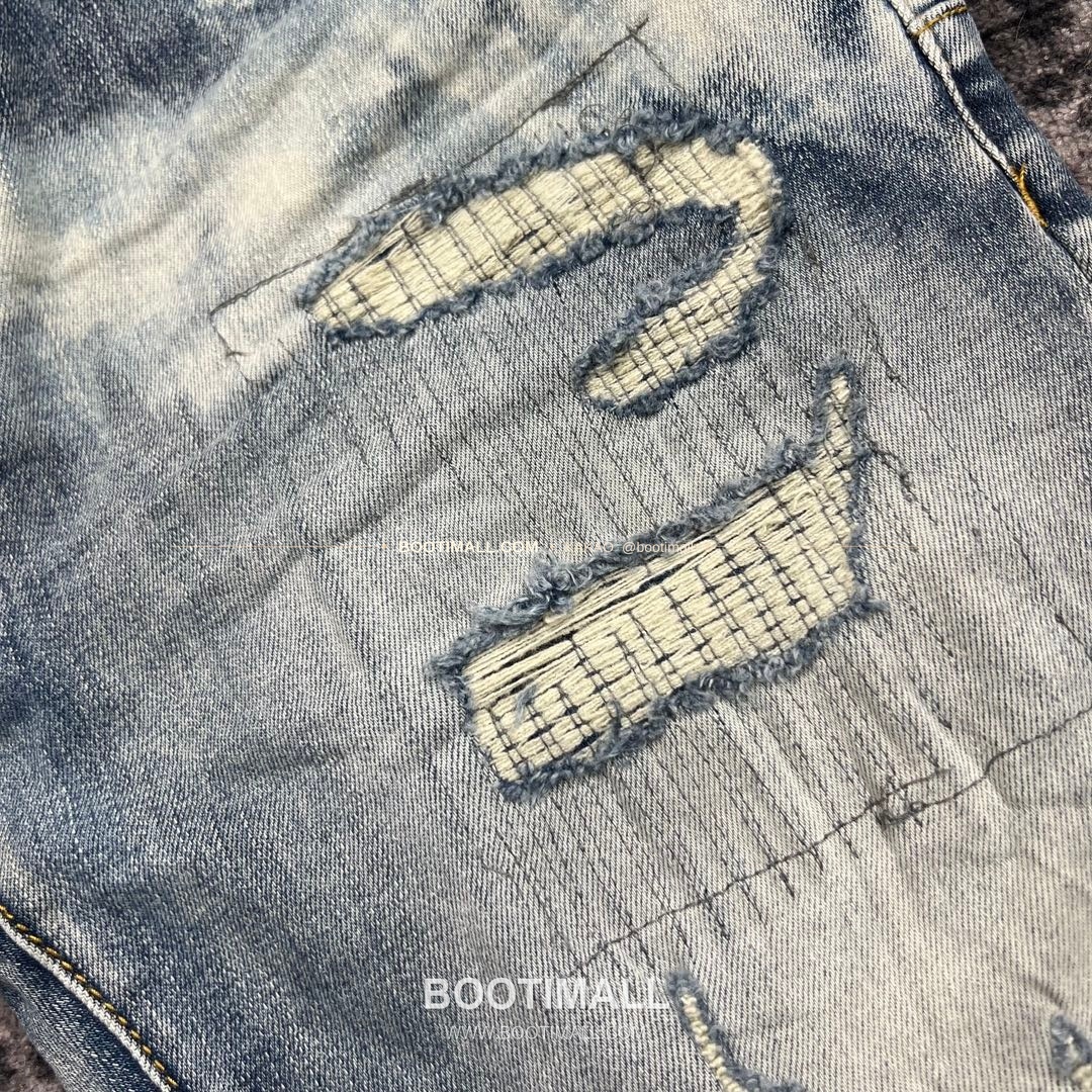 퍼플브랜드 코튼 디스트레스 슬림핏 데님 팬츠 PURPLE BRAND Cotton Distressed Slim Fit Denim Pants PU20232900 7