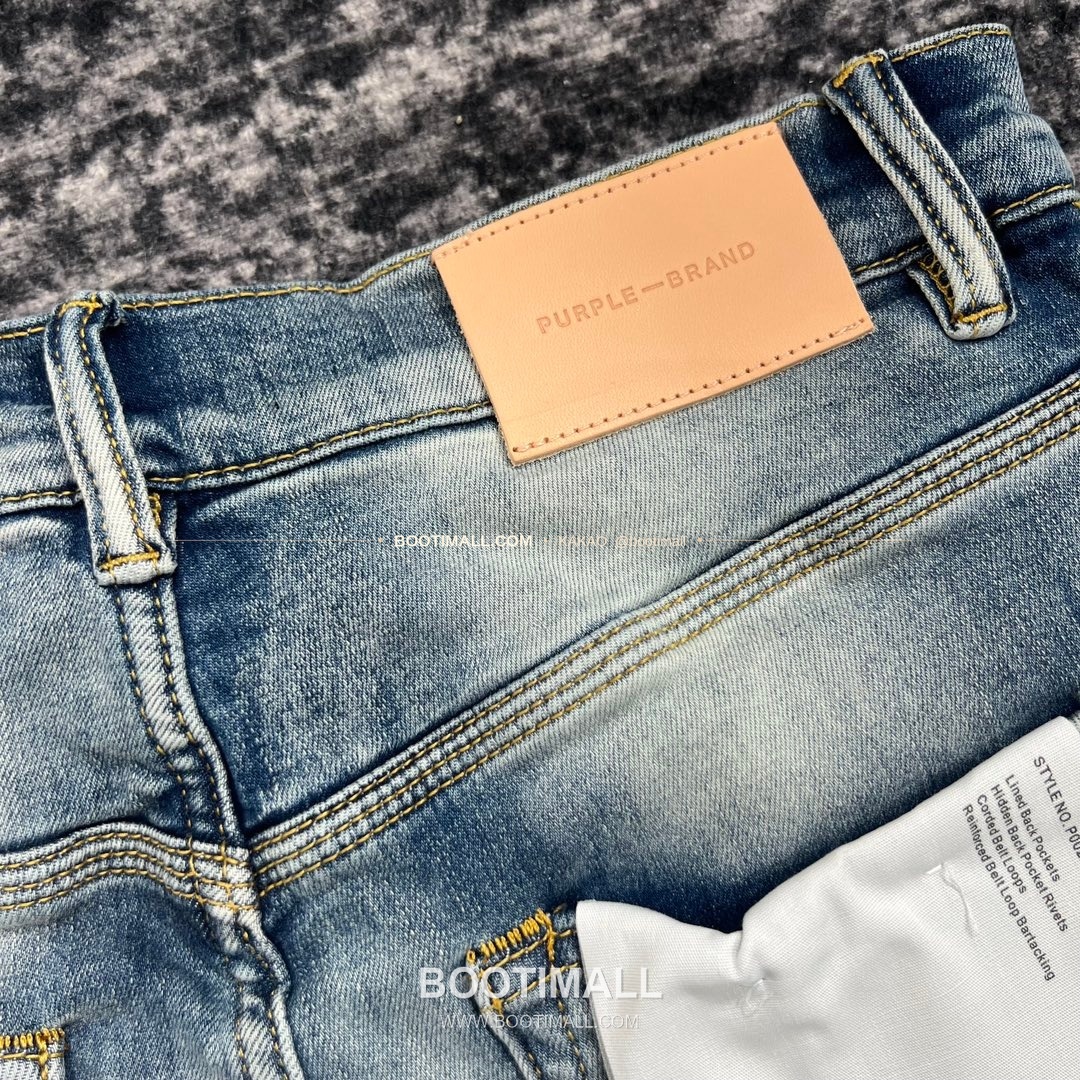퍼플브랜드 코튼 디스트레스 슬림핏 데님 팬츠 PURPLE BRAND Cotton Distressed Slim Fit Denim Pants PU20232900 9