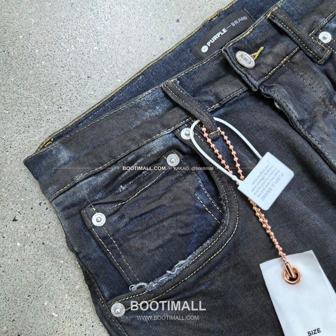 퍼플브랜드 코튼 디스트레스 슬림핏 데님 팬츠 PURPLE BRAND Cotton Distressed Slim Fit Denim Pants PU009100 3