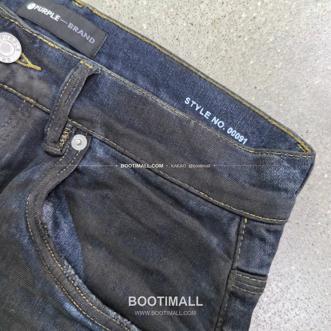 퍼플브랜드 코튼 디스트레스 슬림핏 데님 팬츠 PURPLE BRAND Cotton Distressed Slim Fit Denim Pants PU009100 4