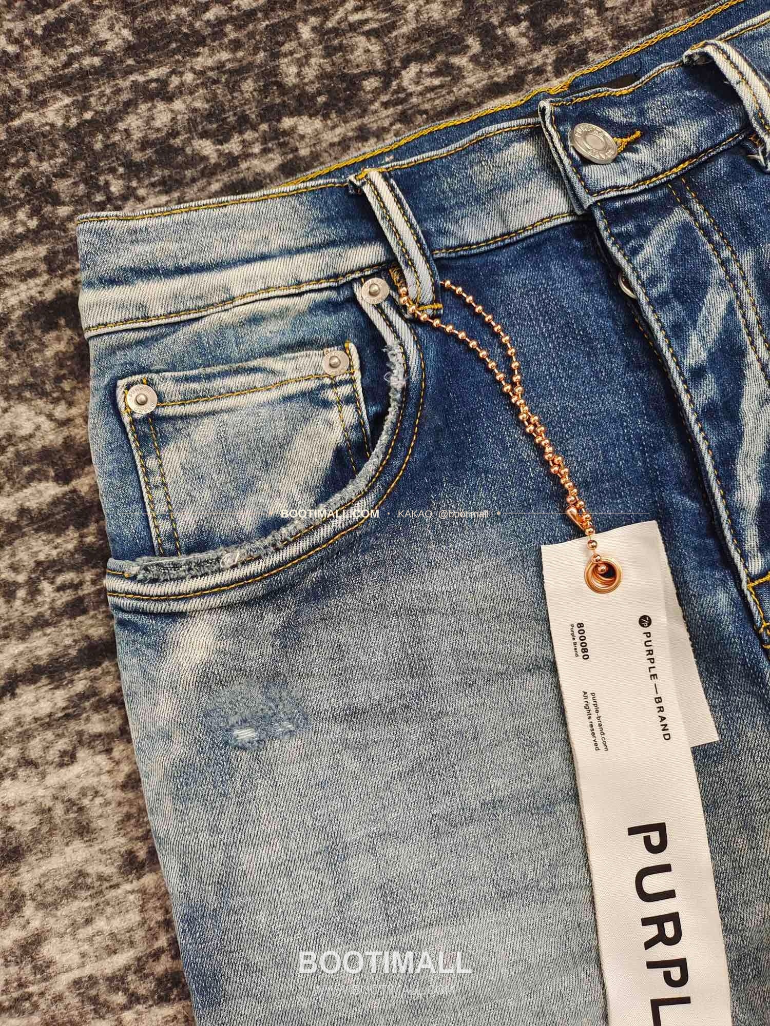 퍼플브랜드 코튼 디스트로이드 슬림핏 데님 팬츠 PURPLE BRAND Cotton Destroyed Slim Fit Denim Pants PU007300 3