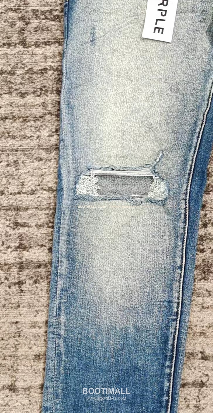 퍼플브랜드 코튼 디스트로이드 슬림핏 데님 팬츠 PURPLE BRAND Cotton Destroyed Slim Fit Denim Pants PU007300 4
