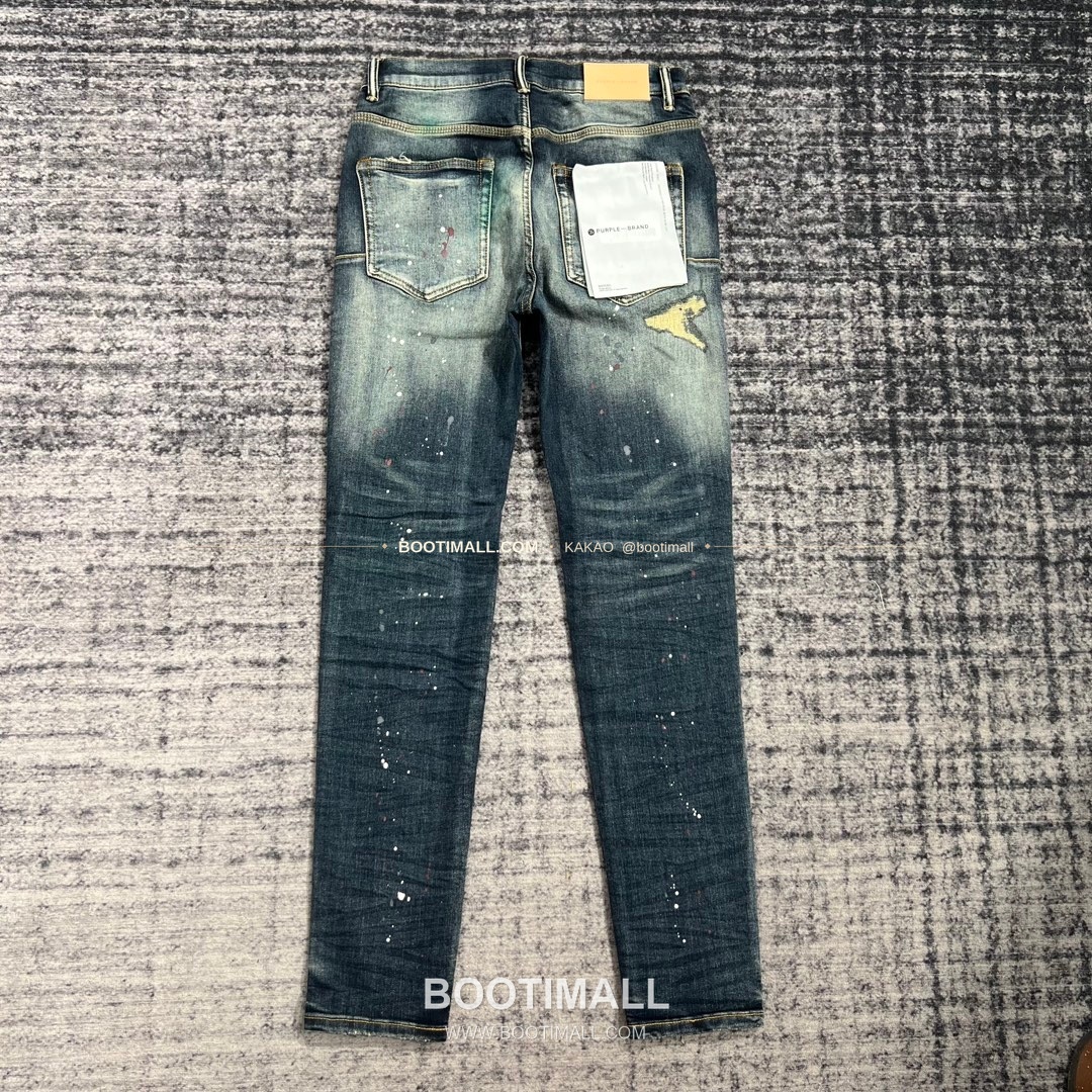 퍼플브랜드 코튼 디스트레스 슬림핏 데님 팬츠 PURPLE BRAND Cotton Distressed Slim Fit Denim Pants PU005 2