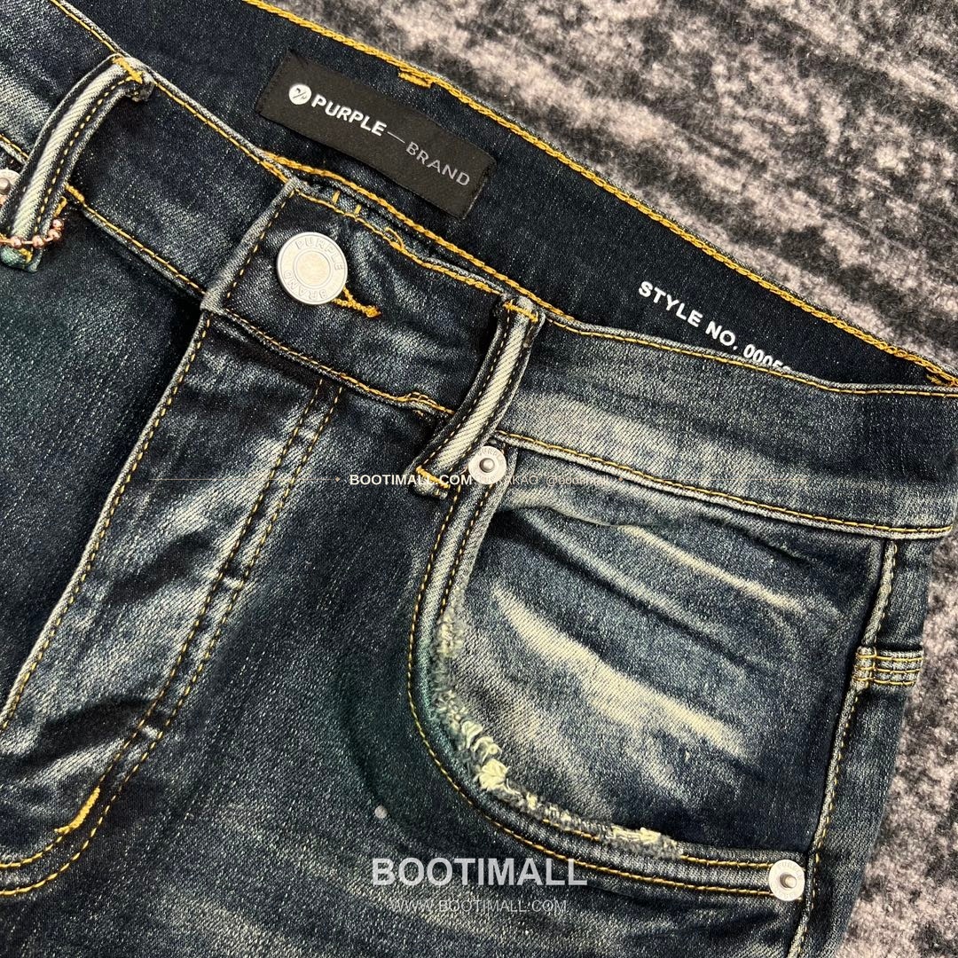 퍼플브랜드 코튼 디스트레스 슬림핏 데님 팬츠 PURPLE BRAND Cotton Distressed Slim Fit Denim Pants PU005 3