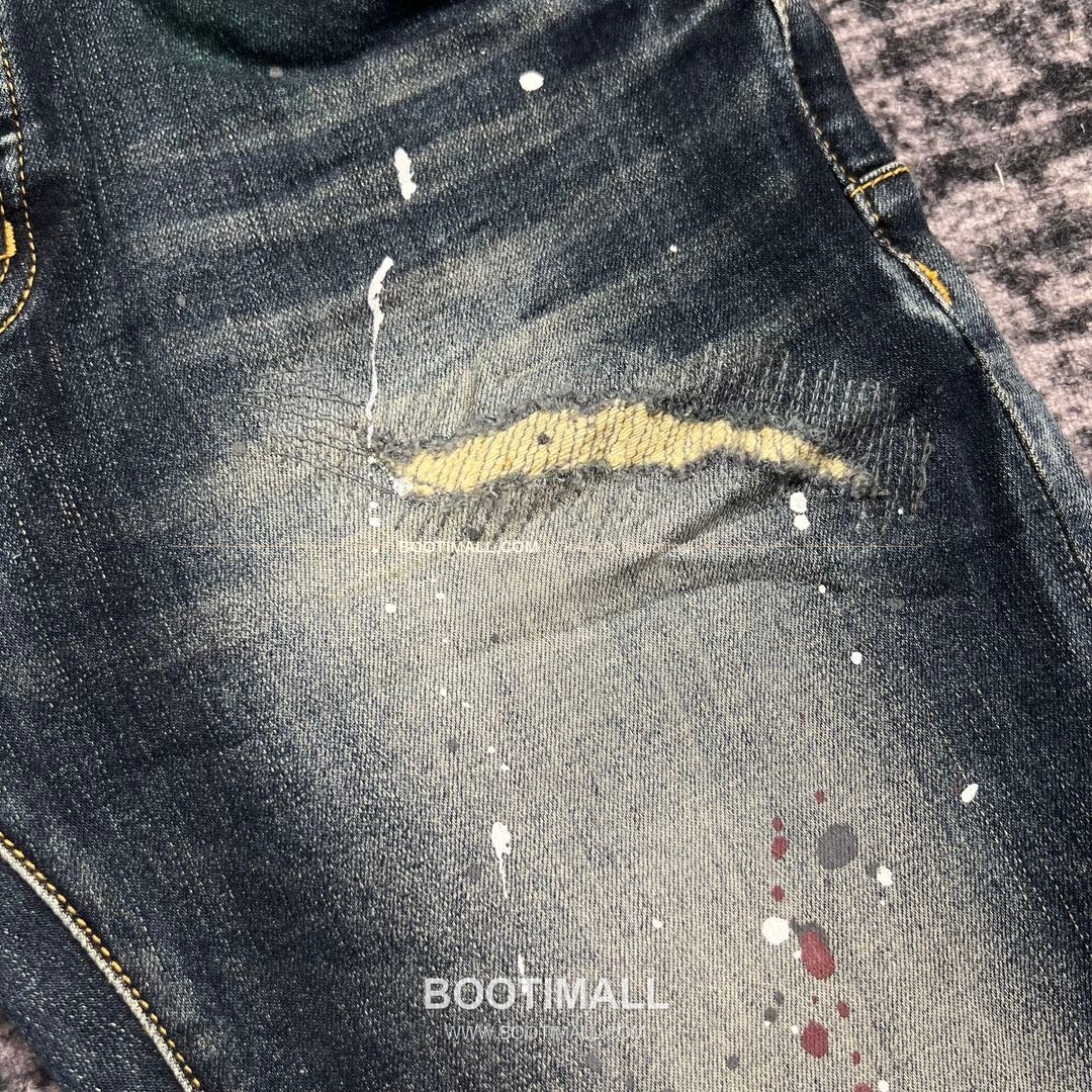 퍼플브랜드 코튼 디스트레스 슬림핏 데님 팬츠 PURPLE BRAND Cotton Distressed Slim Fit Denim Pants PU005 7