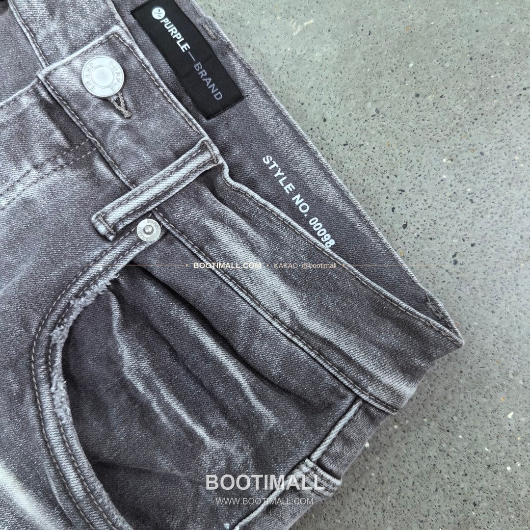 퍼플브랜드 코튼 디스트레스 슬림핏 데님 팬츠 PURPLE BRAND Cotton Distressed Slim Fit Denim Pants PU0098000 5