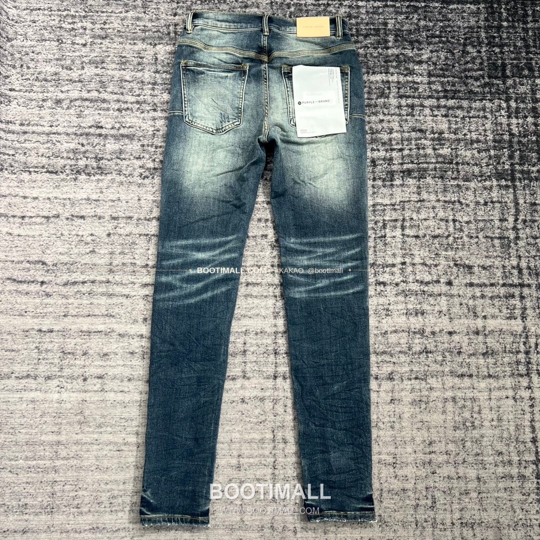 퍼플브랜드 코튼 디스트레스 슬림핏 남성 데님 팬츠 PURPLE BRAND Cotton Distressed Slim Fit Denim Pants PU20231300 2