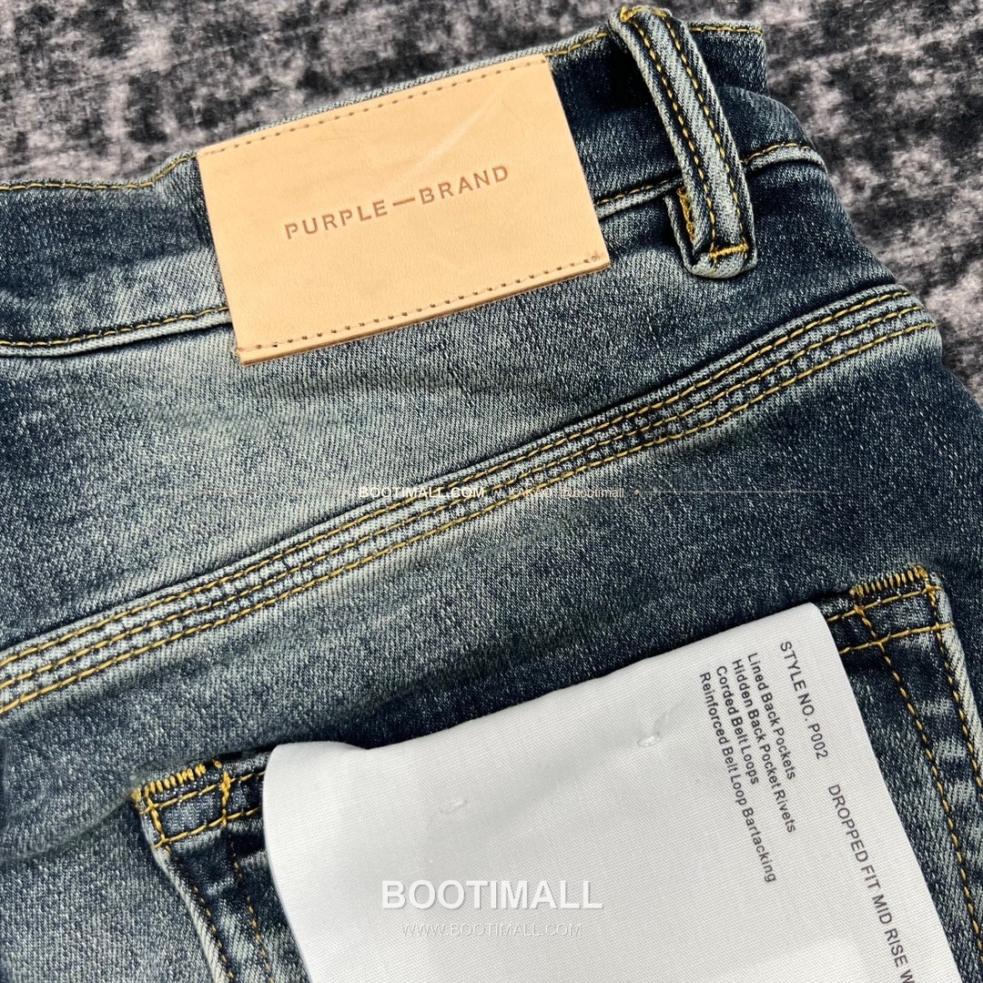 퍼플브랜드 코튼 디스트레스 슬림핏 남성 데님 팬츠 PURPLE BRAND Cotton Distressed Slim Fit Denim Pants PU20231300 9